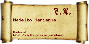 Nedelko Marianna névjegykártya